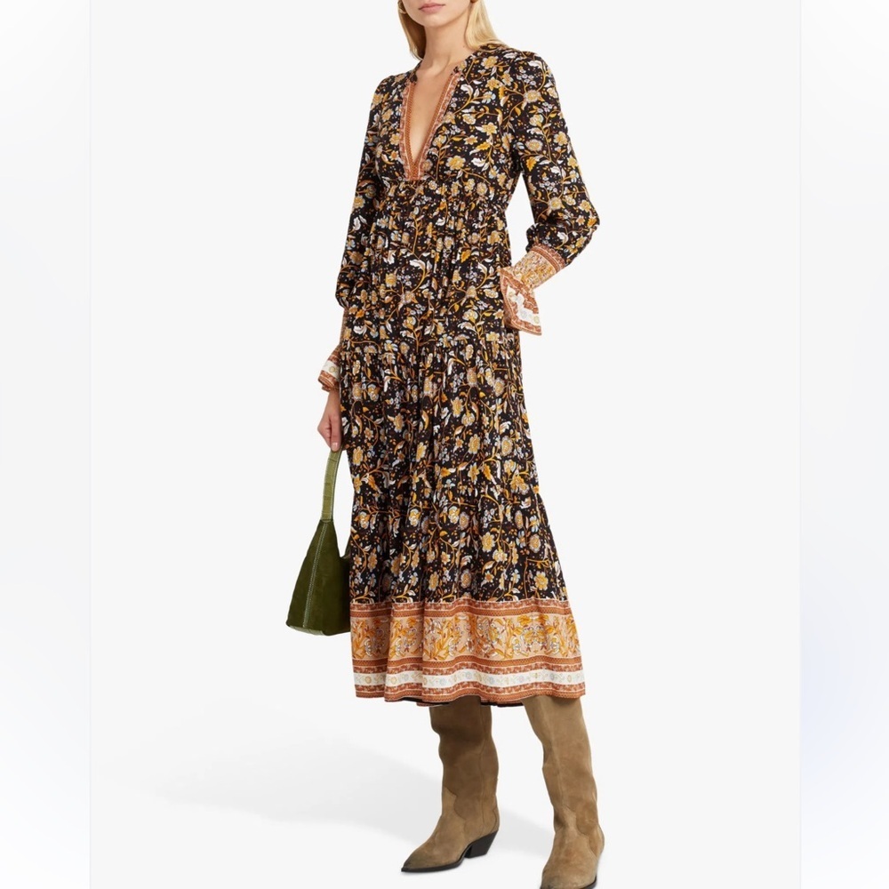 Tuckernuck o.p.t Zuri Floral Print Midi Dress Size Small